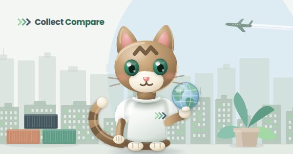 Tally the Tabby holding a globe